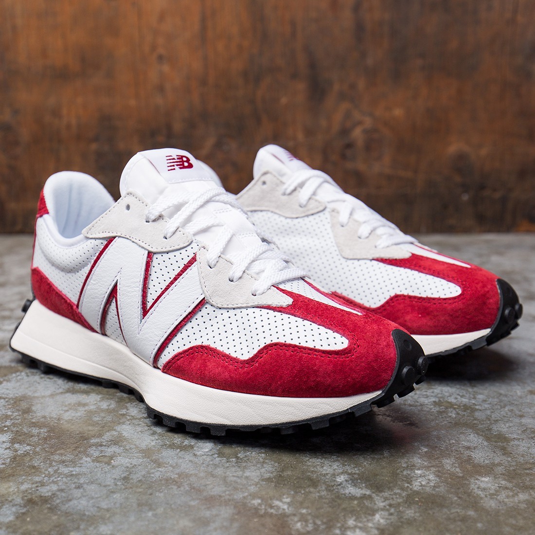 New Balance Men 327 MS327PE white scarlet