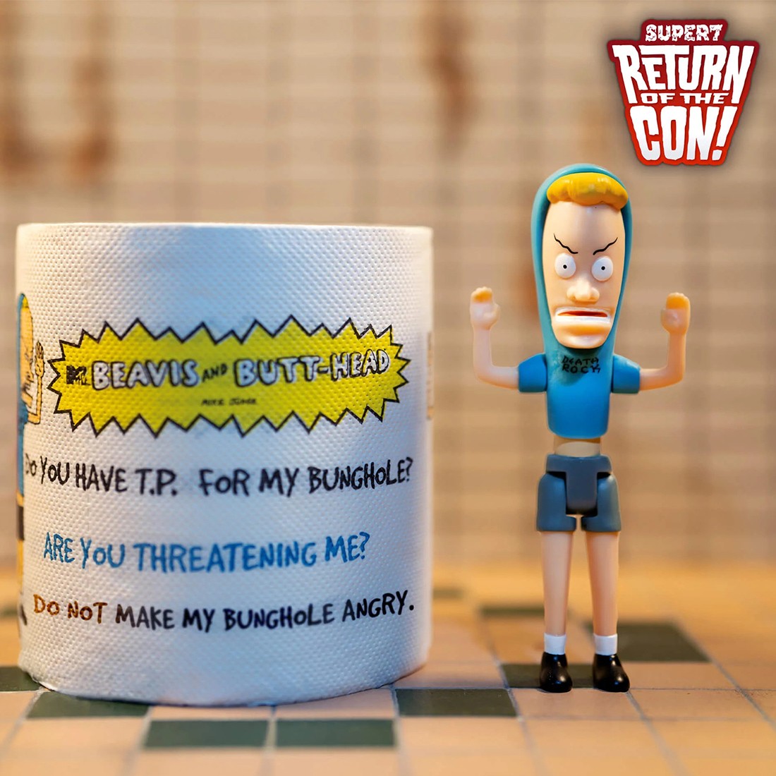 Super7 x Beavis And Butt Head Cornholio TP Reaction Figure blue