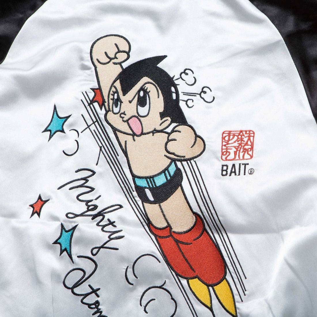 BAIT x Astro Boy Men Mighty Atom Souvenir Jacket black white