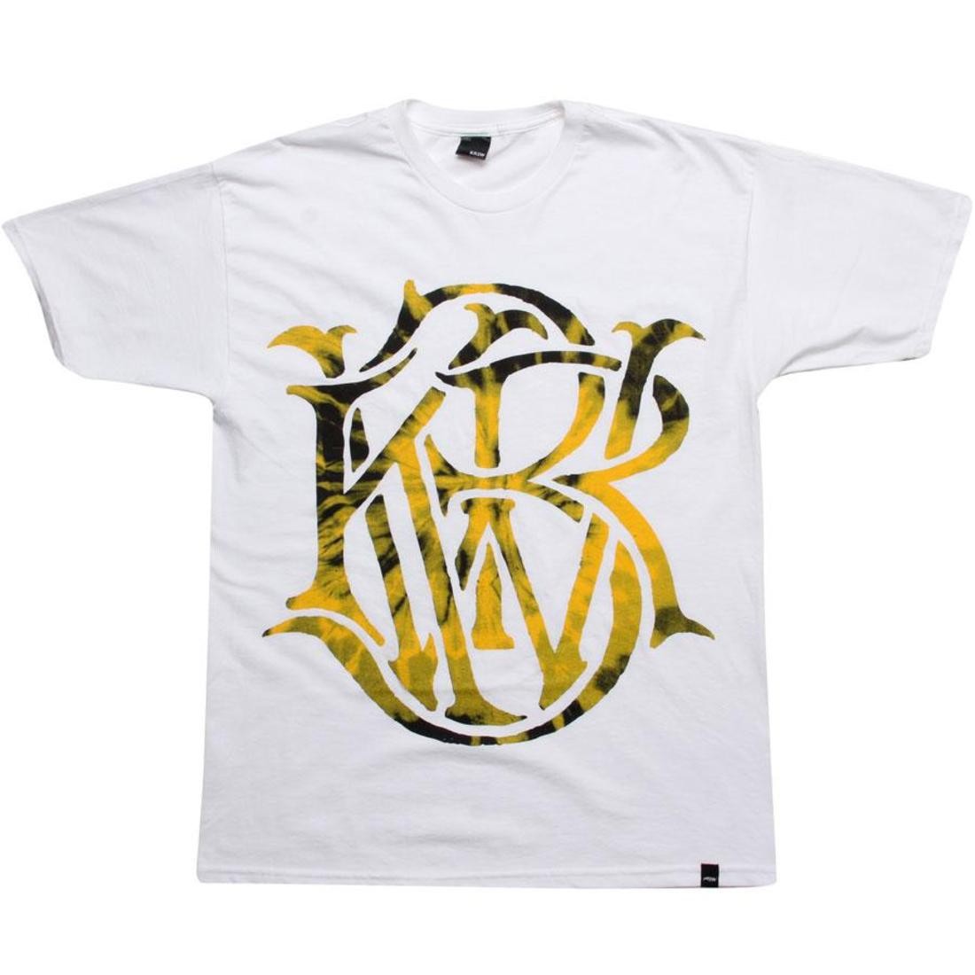 KR3W Mono Tie Dye Tee (white / gold)