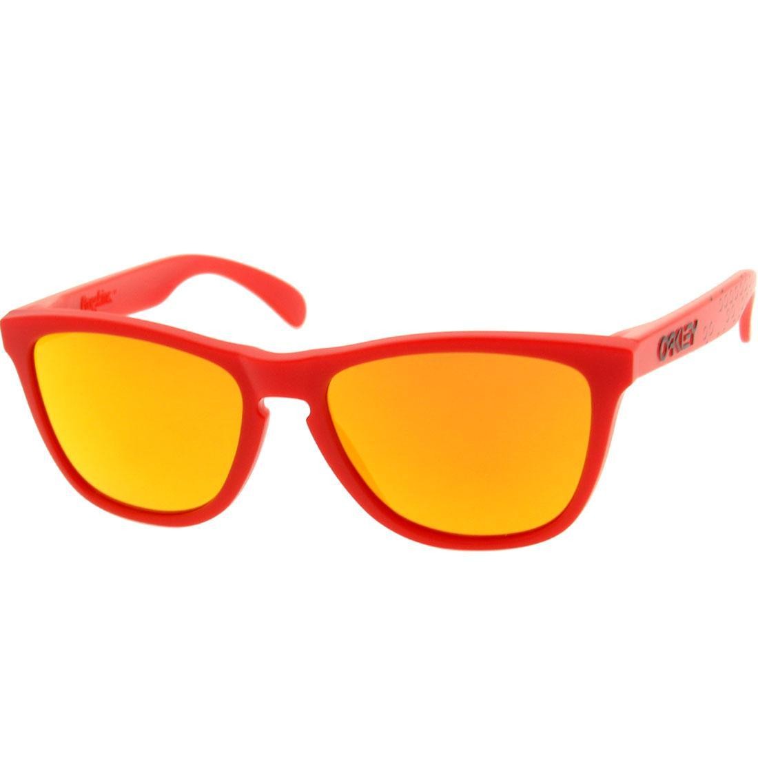 Oakley Frogskins Matte Sunglasses red fire
