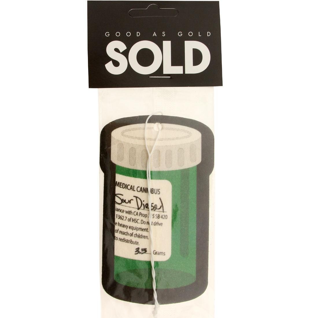 SOLD intl Sour Can Air Freshener green