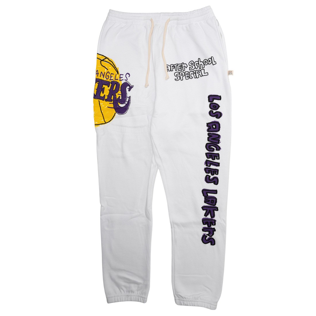 After School Special x NBA Men Lakers Doodle Sweatpants white