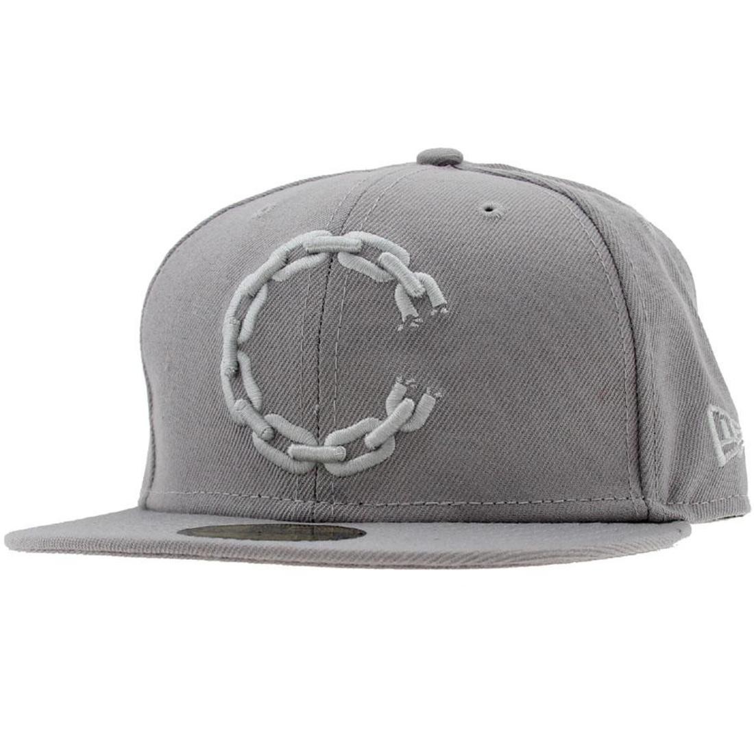 Crooks and Castles C Link Logo New Era Fitted Cap (grey)