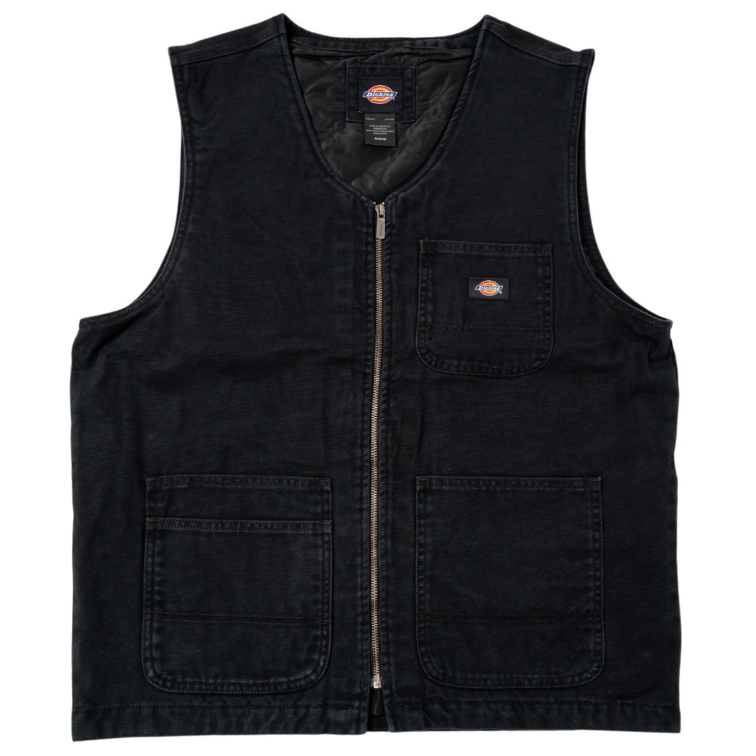 Dickies Men Duck Carpenter Vest black stone washed