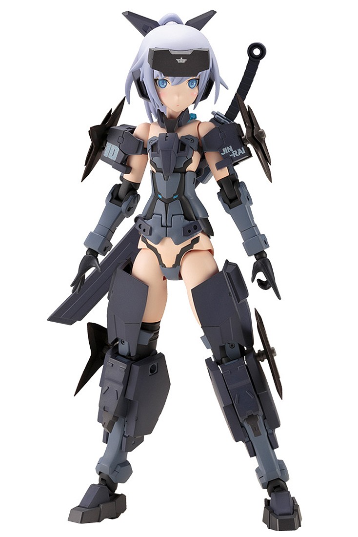 Kotobukiya Frame Arms Girl Jinrai Indigo Ver Plastic Model Kit Gray