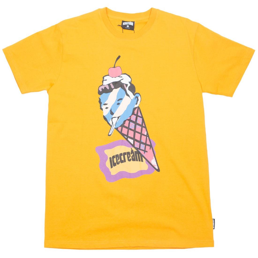 Ice Cream Men Conehead Tee yellow cadmium