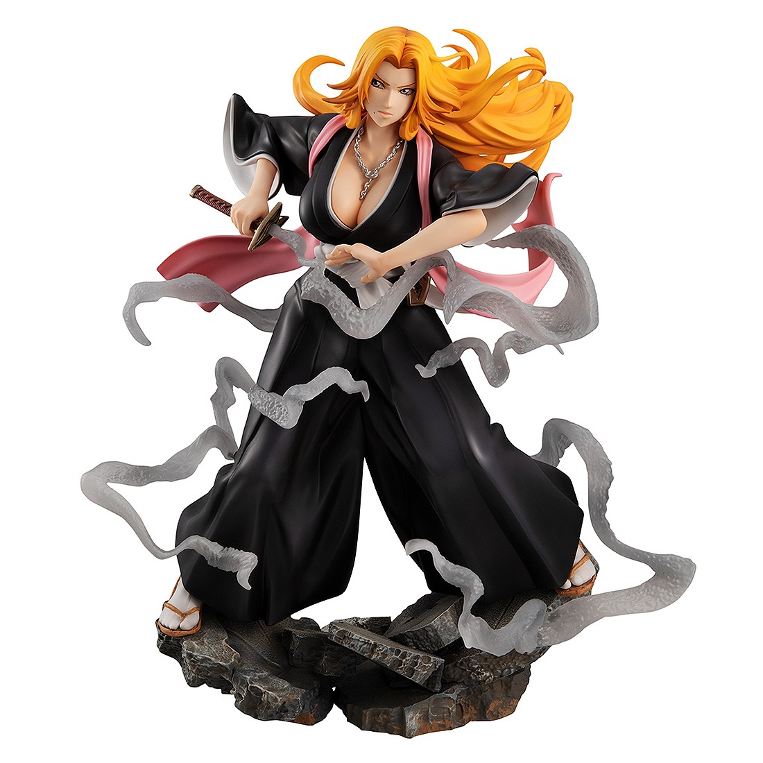 megahouse bleach g.e.m. series rangiku matsumoto figure black