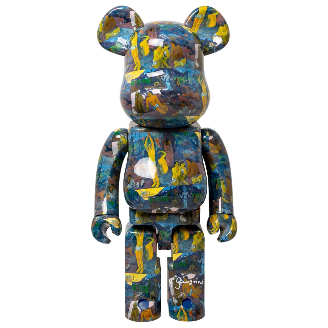 Medicom Eugene Henri Paul Gauguin Where Do We Come From? What Are We? Where Are We Going? 1000% Bearbrick Figure (blue)
