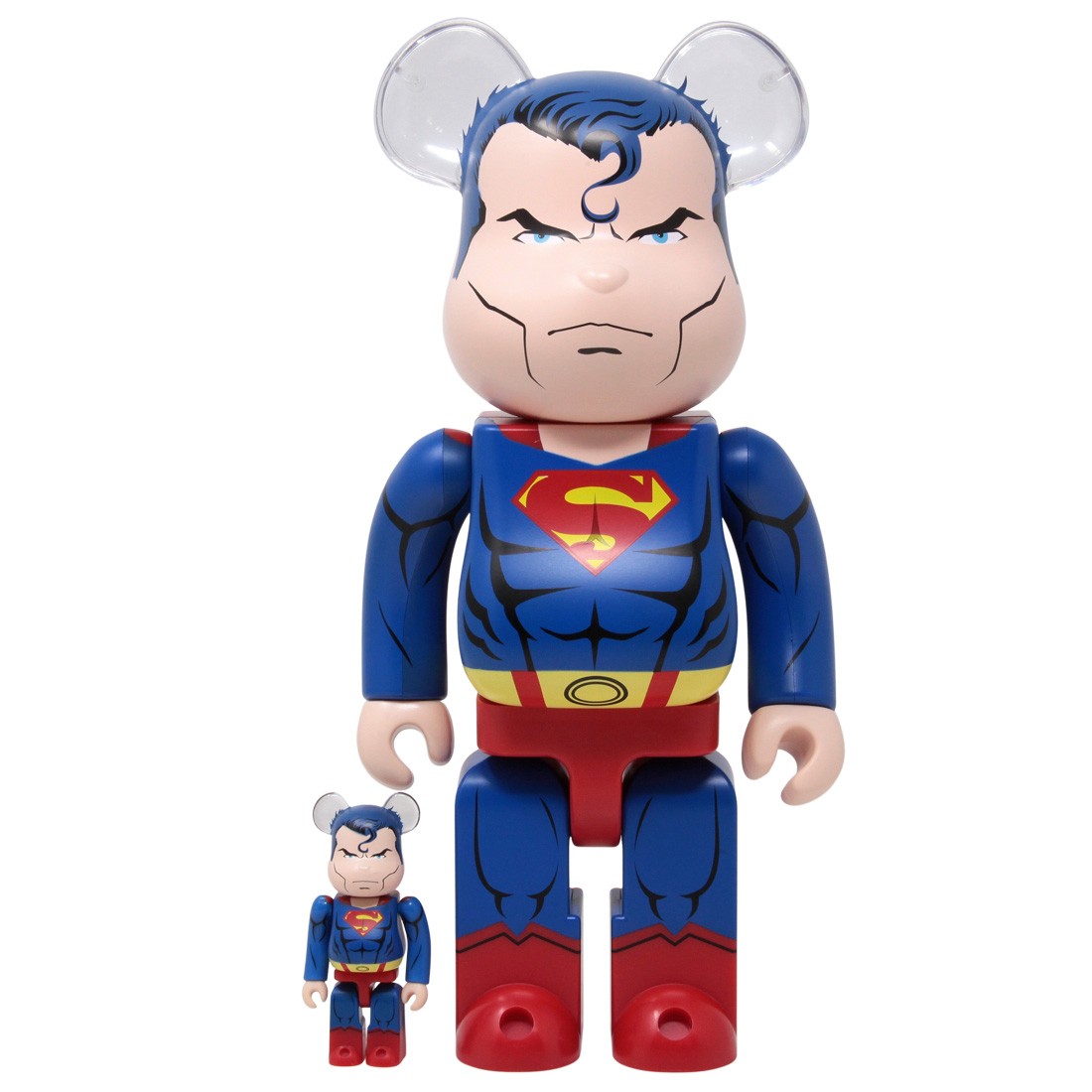 Medicom DC Superman Batman Hush Ver. 100% 400% Bearbrick Figure Set (blue)