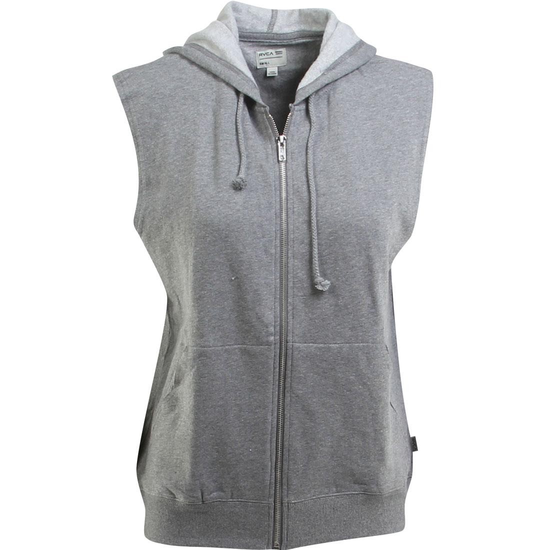 RVCA Women Label Mass Ruckus Fleece Vest (gray / gray noise)