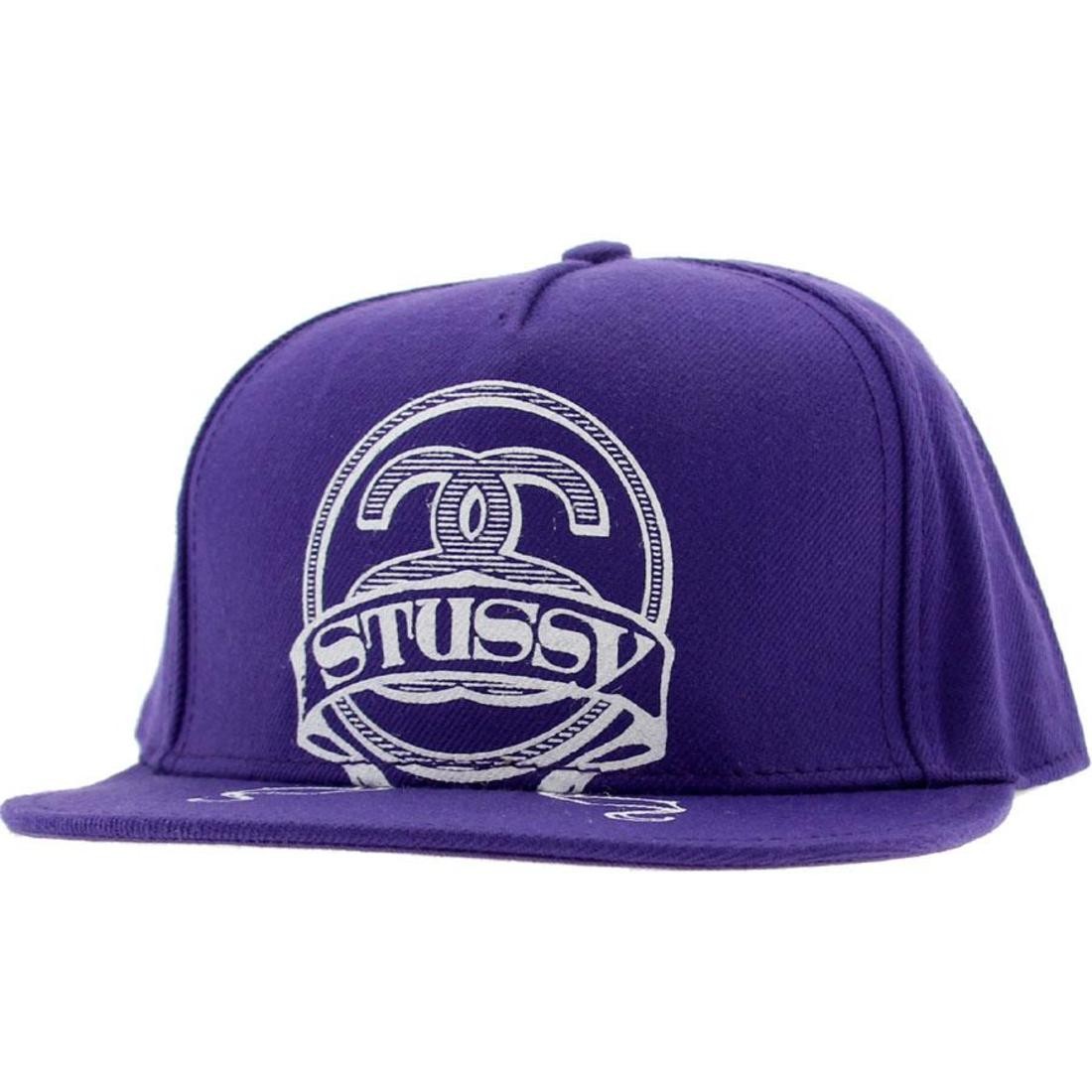 Stussy Stamp Snapback Cap (purple)