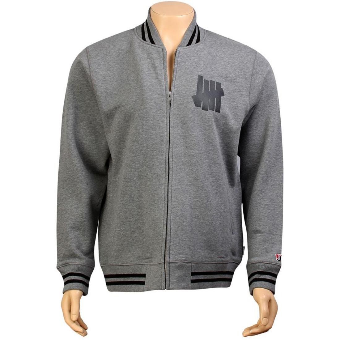 Undefeated Fleece Zip Varsity Jacket (heather grey)