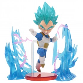 Banpresto Dragon Ball Super World Collectable Figure Plus Effect - 03 Super Saiyan God Super Saiyan Vegeta (blue)