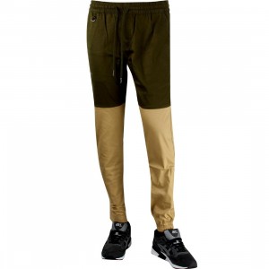 Publish Two-Tone Jogger Pant (olive / khaki)