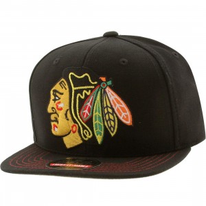 American Needle Chicago Blackhawks Mammoth Snapback Cap (black / black)