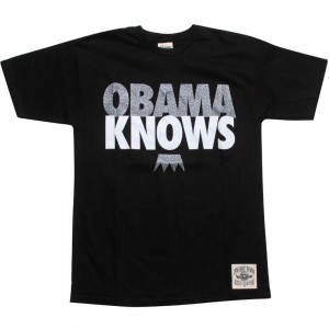 Under Crown Obama Knows Tee (black / elephant print / white)