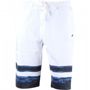 Staple Men Indigo Stripe Shorts (white)