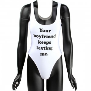 Married To The Mob Women Your Boyfriend One Piece Swimsuit (white)