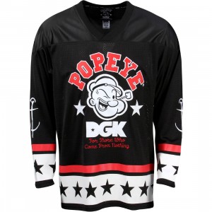 DGK x Popeye Men Strong To The Finish Hockey Jersey (black)