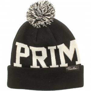 Primitive Prime Pom Beanie (black)