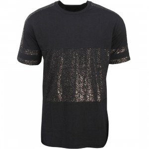 Zanerobe Men Montage Lineback Tee (black / gold)