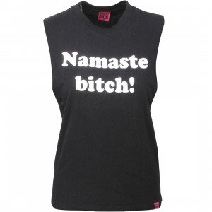 Married To The Mob Women Namaste Tee (black)