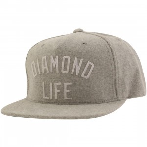 Diamond Supply Co Diamond Arch Snapback Cap (gray / heather grey)