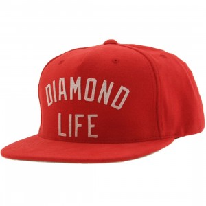 Diamond Supply Co Diamond Arch Snapback Cap (red)
