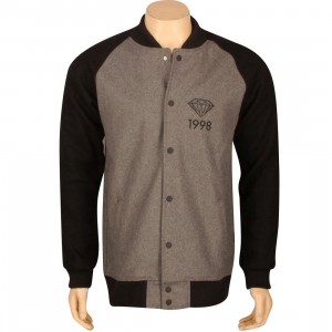 Diamond Supply Co Brilliant 98 Varsity Jacket (grey / black)