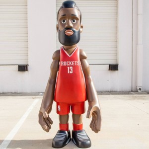 MINDstyle x NBA Houston Rockets James Harden 7 Foot Statue (red)