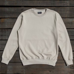 BAIT Men Premium Crew Neck Sweater - Made in Los Angeles (gray / turtledove)