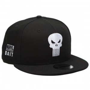 BAIT x Marvel x New Era 9Fifty Punisher Black Snapback Cap (black)