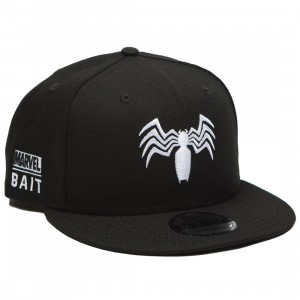 BAIT x Marvel x New Era 9Fifty Venom Logo Black Snapback Cap (black)