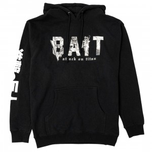 BAIT x Attack On Titan Men BAIT Logo Hoody (black)