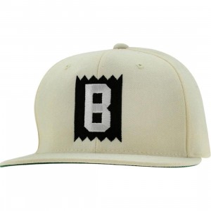 BAIT B Box Logo Snapback Cap (natural / white)