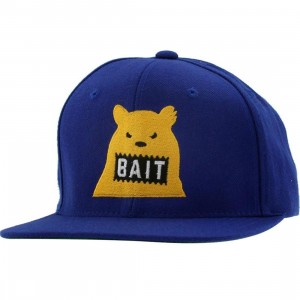 BAIT Bear Snapback Cap (royal / yellow)