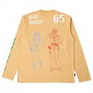 BAIT x Cowboy Bebop Men Big Shot Long Sleeve Tee (sand)