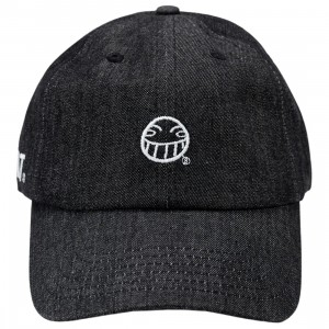 BAIT x Cowboy Bebop Smiley Strapback Denim Cap (black)