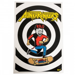 BAIT x Punk Drunker 24x36 Crystal HQ Print - Skateboarder (black)