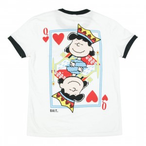 BAIT x Snoopy Women Queen Of Hearts Cropped Tee (white / black)