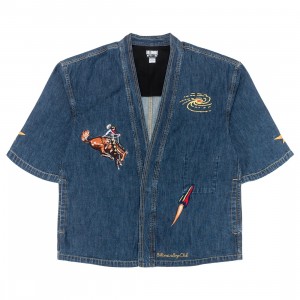 Billionaire Boys Club Men Space Rider Kimono Shirt (blue / denim)