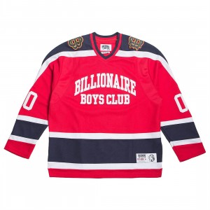 Billionaire Boys Club Men Don't Give A Puck Long Sleeve Knit (red)