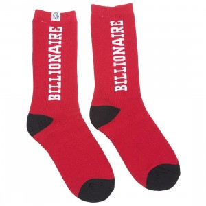 Billionaire Boys Club Men Collegiate Socks (red / tango)