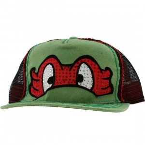 TMNT Youth Raphael Big Face Snapback Cap (green / red)