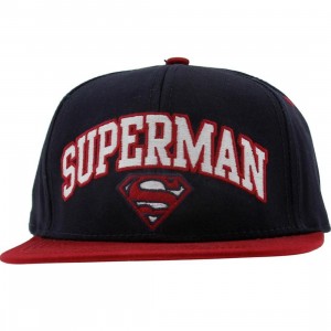 DC Comics Superman Embroidery Logo Snapback Cap (navy / red)
