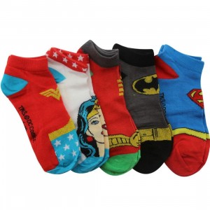 DC Comics Youth Superheroes Low Pedi Socks 5 Pack (multi) 1S