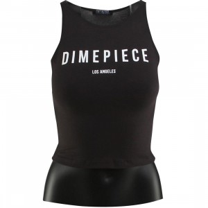 Dimepiece Women Chic Logo Crop Top (black / white)