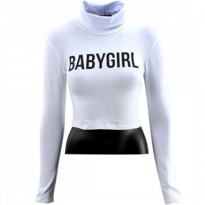 Dimepiece Women Babygirl Turtleneck Sweater (white)