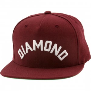 Diamond Supply Co Diamond Arch Snapback Cap (burgundy)